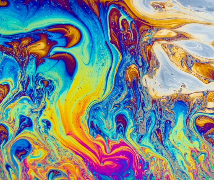 fresque colorée psychedelique