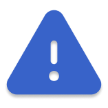 symbole attention bleu